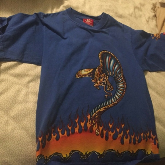JNCO Jeans Flame Cobra Tee Size XL Youth